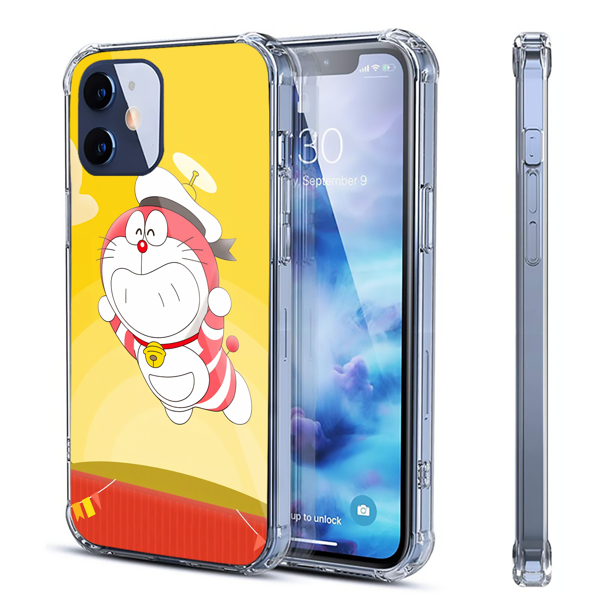 （画像用） ドラえもん Doraemon 【iPhone 12シリーズ対応】透明スマホケース（クリアソフトケース）